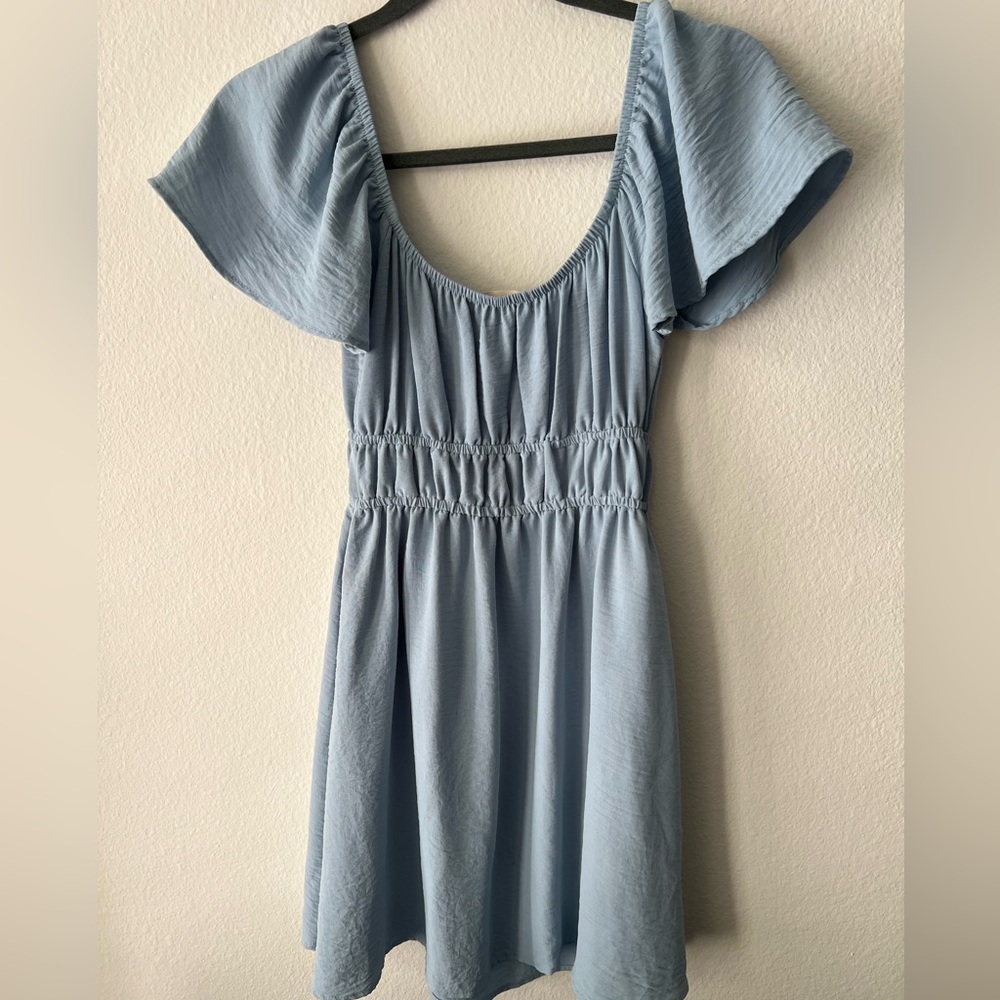 Altar'd State Mini Summer Dress Light Blue XS - Picture 4 of 4